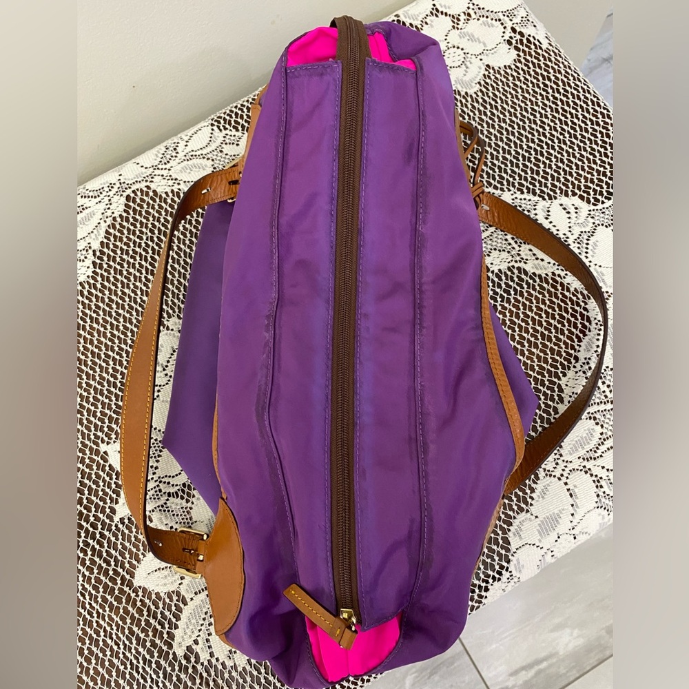Dooney & Bourke Nylon Medium Purple Valerie Shoulder Bag - Picture 8 of 15